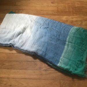 Blue Ombré Blanket Scarf